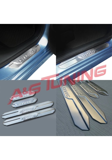 Honda Civic Fc5 Krom Kapı Eşiği 4 Prç. 2016 ve Üzeri P.Çelik N11.6444