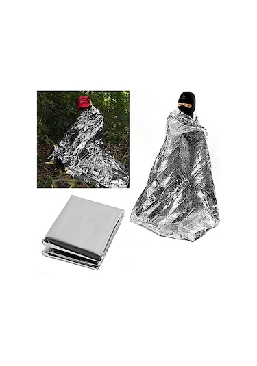 Ayt Sunup Soğuk Ve Sıcak Tutan Çift Taraflı Gümüş Acil Durum Battaniyesi Termal Battaniye Deprem Çantasına Uygun