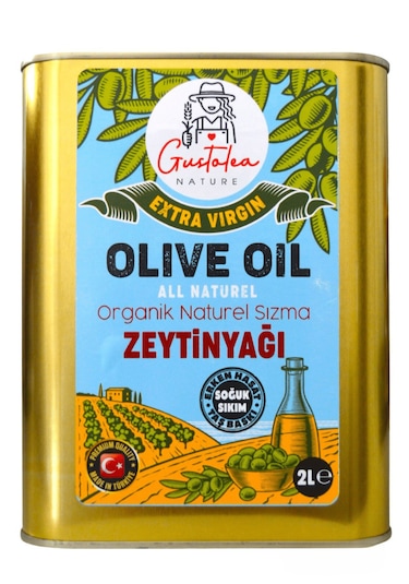 Gustolea Nature Organik Bebek Soğuk Sıkım Naturel Sızma Zeytinyağı 2 L