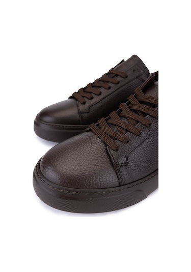 Tamer Tanca Erkek Hakiki Deri Kahverengi Taban Sneakers & Spor Ayakkabı 04 2501 Erk Ayk Y23 Khv Tbn/khv Fltr Kahverengi