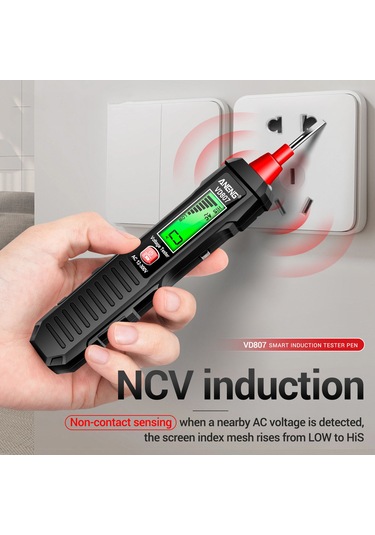 Yifomall Aneng Vd807 Akıllı Dijital Voltaj Test Kalemi - 12-300v Ac/dc, Ncv Sensörlü, Led Aydınlatmalı, Pil Hariç