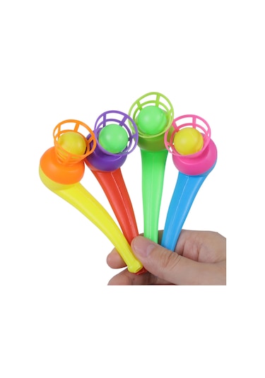 20 Adet Oyuncak Saksafon Popit Pipet Top Üfleme Oyunu Hediyelik Parti Eğlencesi