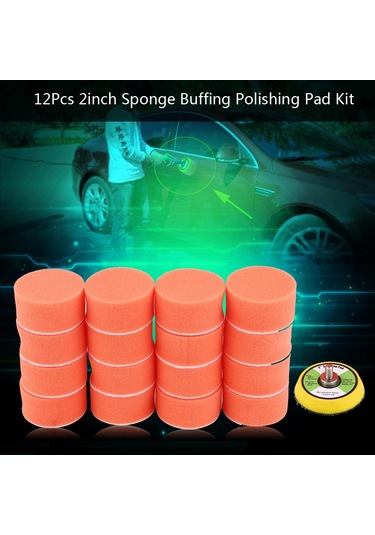 Tenfowee 50mm 17 Parça Araba Cila Sporu Seti - Yumuşak Sponge Ve Yün Pedleri, Cila Sıvısı İle Kullanıma Uygun, Yeniden Kullanılabilir, Yüzeyi Hasar Vermez