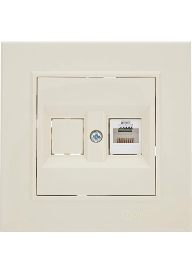 Makel Karea Krem İkili İnternet Data 1 Adet Cat5 Modül 57010135