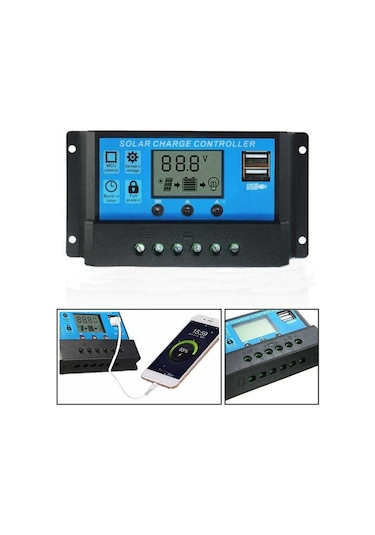 Unichrome 10A Dijital Solar Şarj Akü Kontrol Cihazı