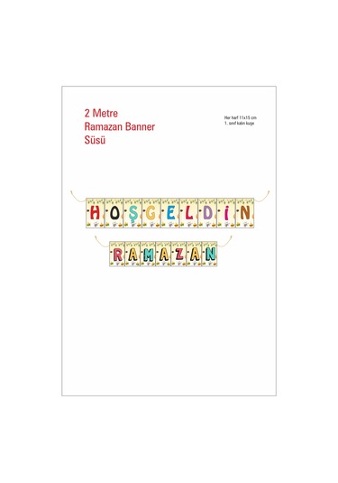 Hsn Hoşgeldin Ramazan Temalı Dini Süsü Kuşe Kağıt Demonte 2 M