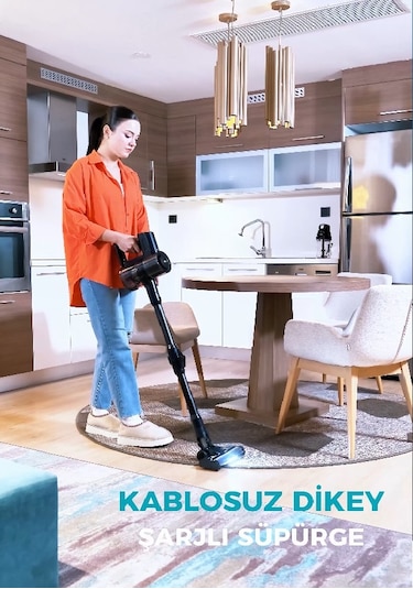 Sinbo SVC-8623 Evcil Hayvan Bakım Setli Kablosuz Dikey LED Aydınlatmalı Şarjlı Süpürge