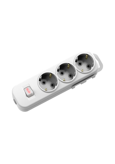 Elbi 3'lü Anahtarlı Topraklı Grup Priz Klemensli