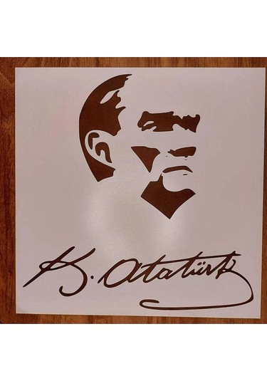 Lavanta Tasarım Ahşap M.k. Atatürk Portle Beyaz