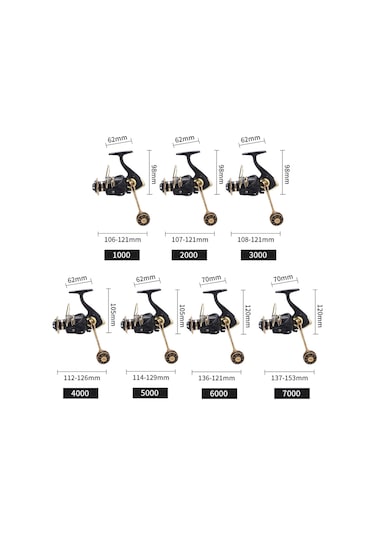 Geeroyoo Df Serisi Spinning Olta Makinesi - Metal Top, 13+1 Tekerlek, 5.2:1 Hız Oranı, Yumuşak Performans Df1000-df7000