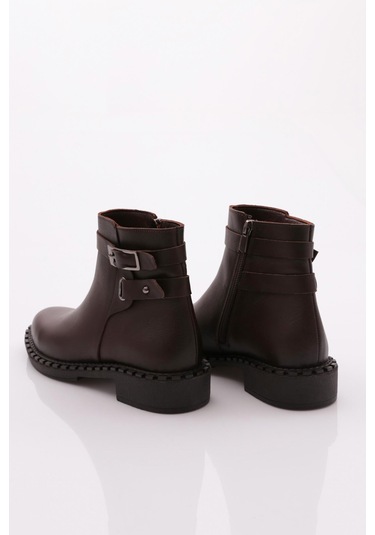 Dgn 050 Kadin Yani Kemerli Klasik Bot 050-2495-R2298 Kahverengi