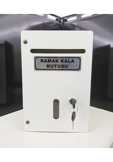 Beyaz Büyük Boy Ahşap Ramak Kala Kutusu