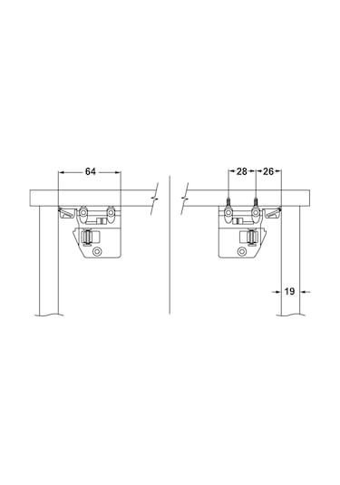 Hafele Pow, Tek Açılım Yavaşlatıcılı Gizli Ray 450mm GRi