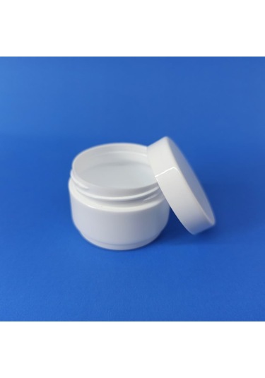 50 Adet 25 Ml Beyaz Renk Mini Boş Pomat-Krem-Kozmetik Kutusu