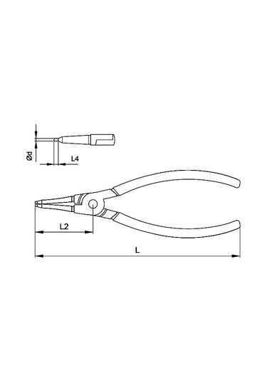 CETA FORM E67-44-0180 İç Segman Pensesi 180 mm (Düz Uçlu-Yaysız)