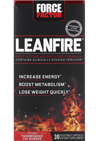 Force Factor, Leanfire Fat Burner Weight 30 Veget