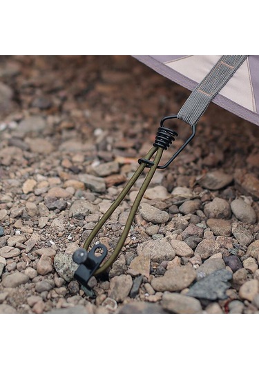 Suntek Kancalı Bungee Kablosu 6mm Halat Kanopi Bağları Siyah Siyah