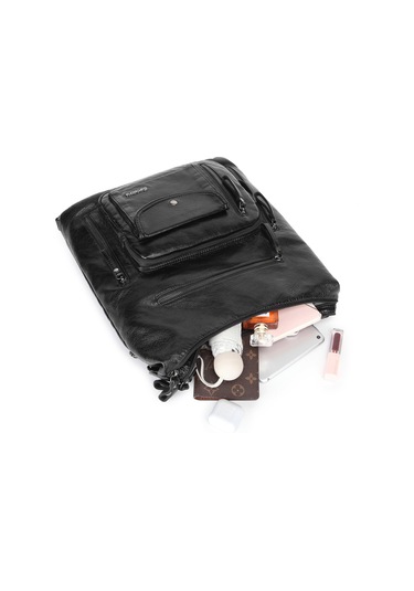 Yıkama Deri Hem Sırt Hem Omuz Kadın Çantası 21-k Barcelona 1580 Yeşil