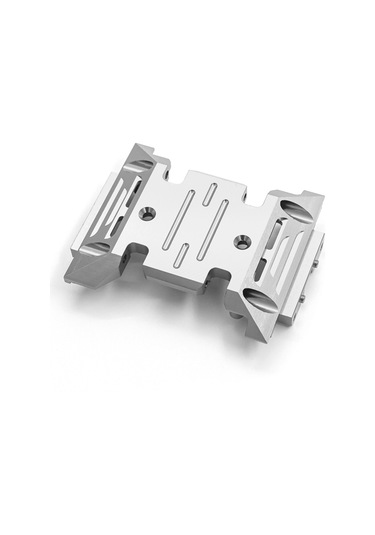 Fosenze Axıal Scx10 Iıı Axı03007/axı03014 1/10 Simülasyon Tırmanma Arabaları İçin Alüminyum Gövde Metal Vites Kutusunun Tabanı Gümüş