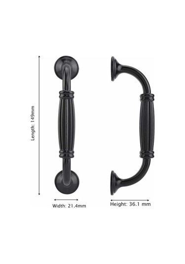 4 Adet Mobilya Kapı Kolu, Siyah Mutfak Dolabı Düğmeleri Çekmece Yatak Odası Mobilya Çekme Deliği Merkezleri 128mm