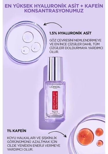 L'Oréal Paris Revitalift %5 Saf Glikolik Asit Peeling Etkili Tonik & Revitalift Filler Göz Serumu﻿﻿