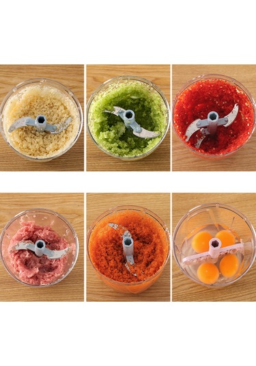 Ximistore9 Ev Kullanıma Manüel Multifonksiyonlu Gıda İşleyici - Minced Et, Sarımsak, Sebze Döker - 304 Paslanmaz Çelik - Mavi Küçük Boy Diğer