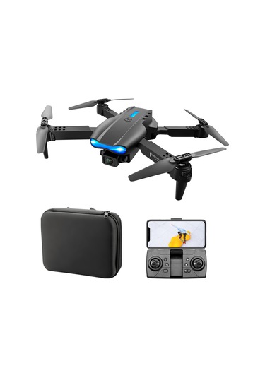Honmex 4k Kamera 3 Yönlü Engellere Kaçınma Özelliği Folding Drone - İz Uçuşu, Tek Tuşlu Kalkış/iniş Ve El İfadesi Fotoğraf Çekimi Siyah, Tek Batarya