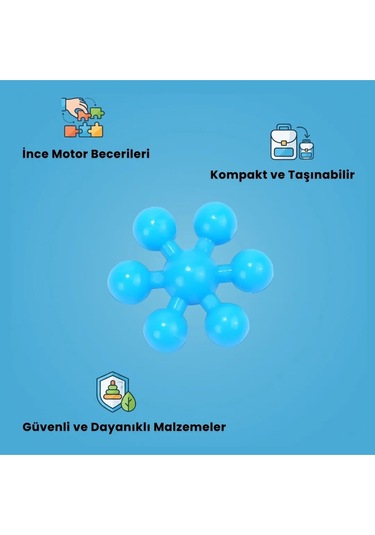 Yaratıcı Yapı Blokları Tak Çıkar Eğitici Oyuncak 5 Renk 120 Parça 3+ Yaş