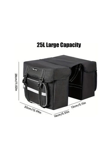 Maxaccess West Bıkıng 6.6 Galon Siyah Bisiklet Sele Çantası Büyük Kapasiteli Çok Bölmeli