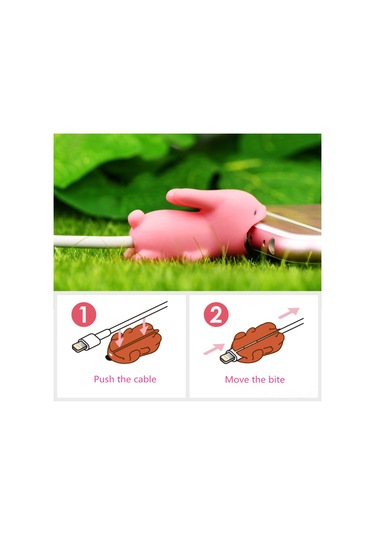 Konesam Aslan Şekilli Kablolu Koruyucu, Pvc Materyal, Kabloları Kırılmadan Korur, 90 Derece Konnektör, Pratik Ve Sevimli