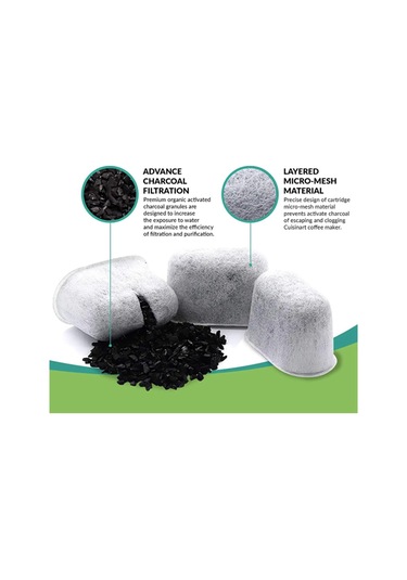 Cuisinart İçin 10 Adet Yedek Aktif Kömür Su Filtreleri Diğer