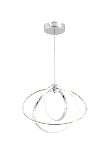 Elips 3lü Krom Kumandalı Ve Dimerli Beyaz, Sarı, Gün Işığı Ledli Plafonyer Avize Sb-ld-602 Krom