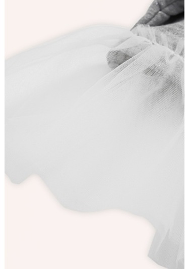 Kız Çocuk Kulak Detaylı 2'li Eşofman Takım Gri-melanj 2421gb17008-4866 001