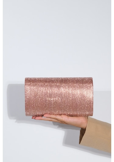 Ago Rose Çizgili Kadın Abiye Çanta Çok Renkli