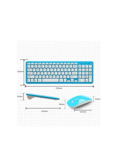 Mld-568 Ofis Oyun Sesini Kapatma Kablosuz Mouse Klavye Seti Beyaz Optik