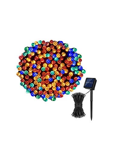 Skycity Güneş Enerjili 50 Led 8 Fonksiyonlu Çok Renkli Işık Zinciri - Dış Mekan Bahçe Bahçe Noel Dekorasyonu 9.5m Su Geçirmez Diğer