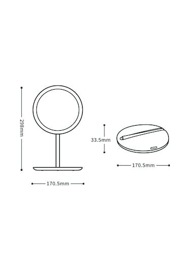 Sones Hm-02 12 Led Taşınabilir Şarjlı Manyetik Katlanır Seyahat Hafif Makyaj Aynası Kayısı