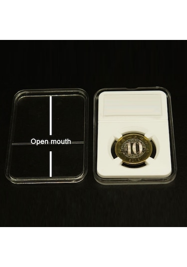 Sones Hatıra Madeni Para Tanımlama Derecelendirme Kutusu Madeni Para Koleksiyon Kutusu, Renk: Beyaz 27mm