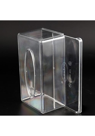 1 Adet Şeffaf Doku Kutusu Peçete Tutucu Oturma Odası Ev Organizatör Kağıt Dispenseri Faydalı Doku Kutuları