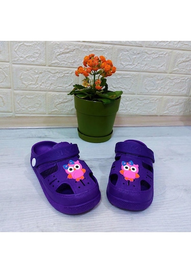 Da-ye 1001 P Mor Önü Kapalı Yumuşacık Kaydırmaz Sandalet & Terlik Mor
