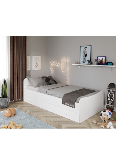 Kznhome Selen Yavrulu Karyola Beyaz - Tamamı 1. Kalite Mdf