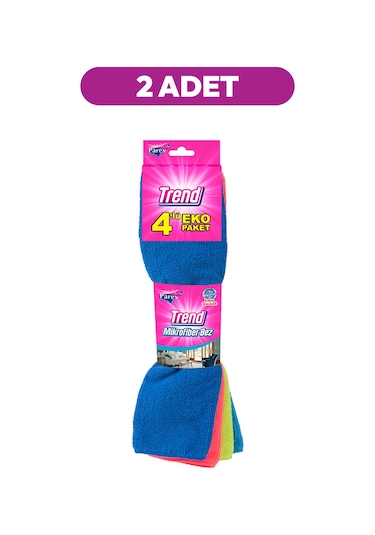 Trend Mikrofiber 4'lü Açık Temizlik Bezi İkili Paket Diğer
