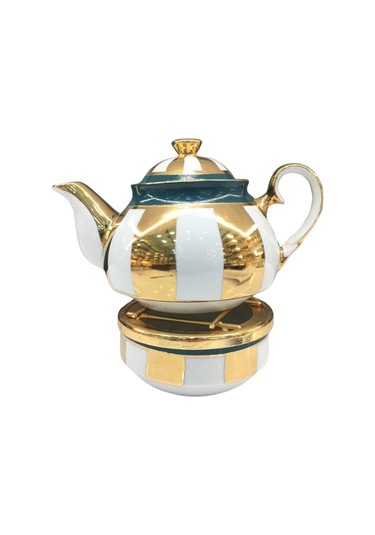 Kenar Gold Demlik+kaide Yeşil