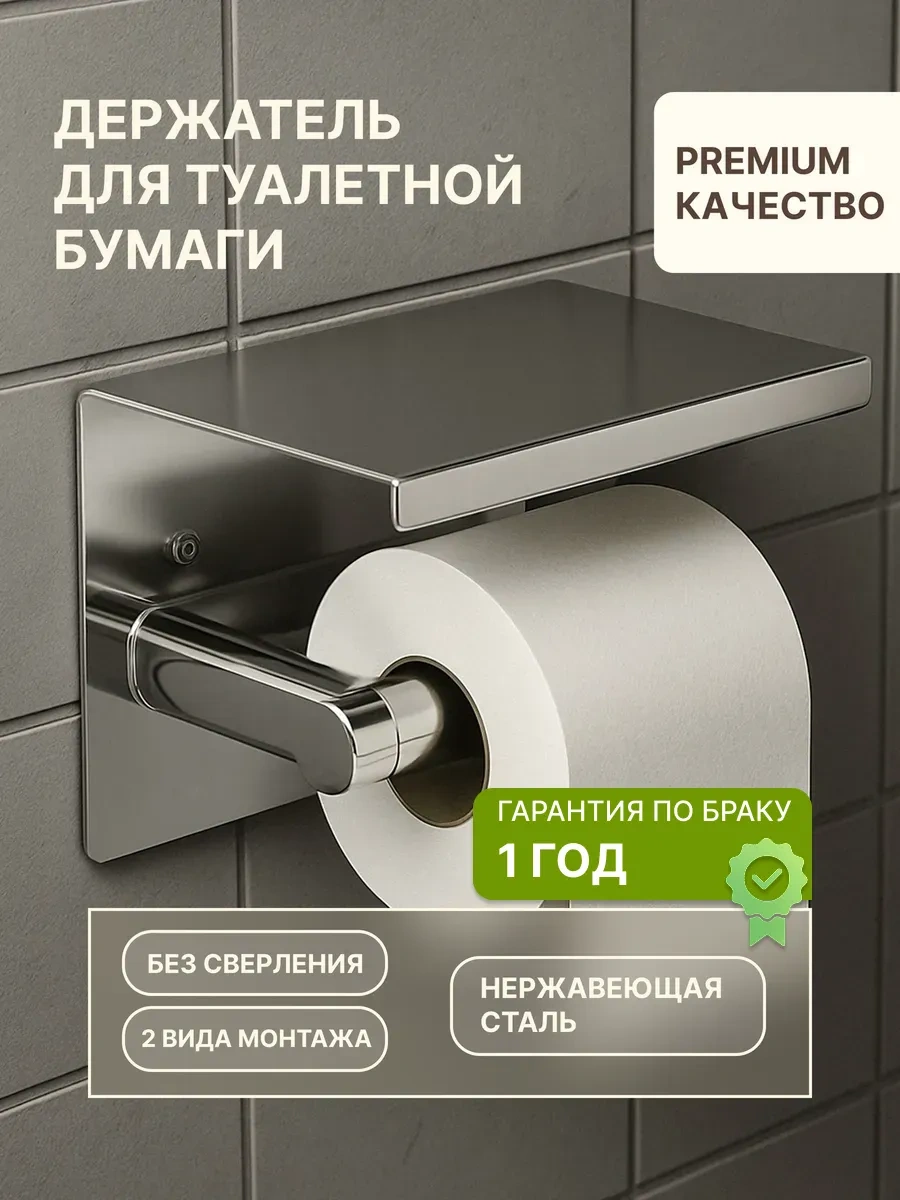 Holaf Delme İşlemi Gerektirmeyen Tuvalet Kağıdı Tutucu. 314671208 Krom