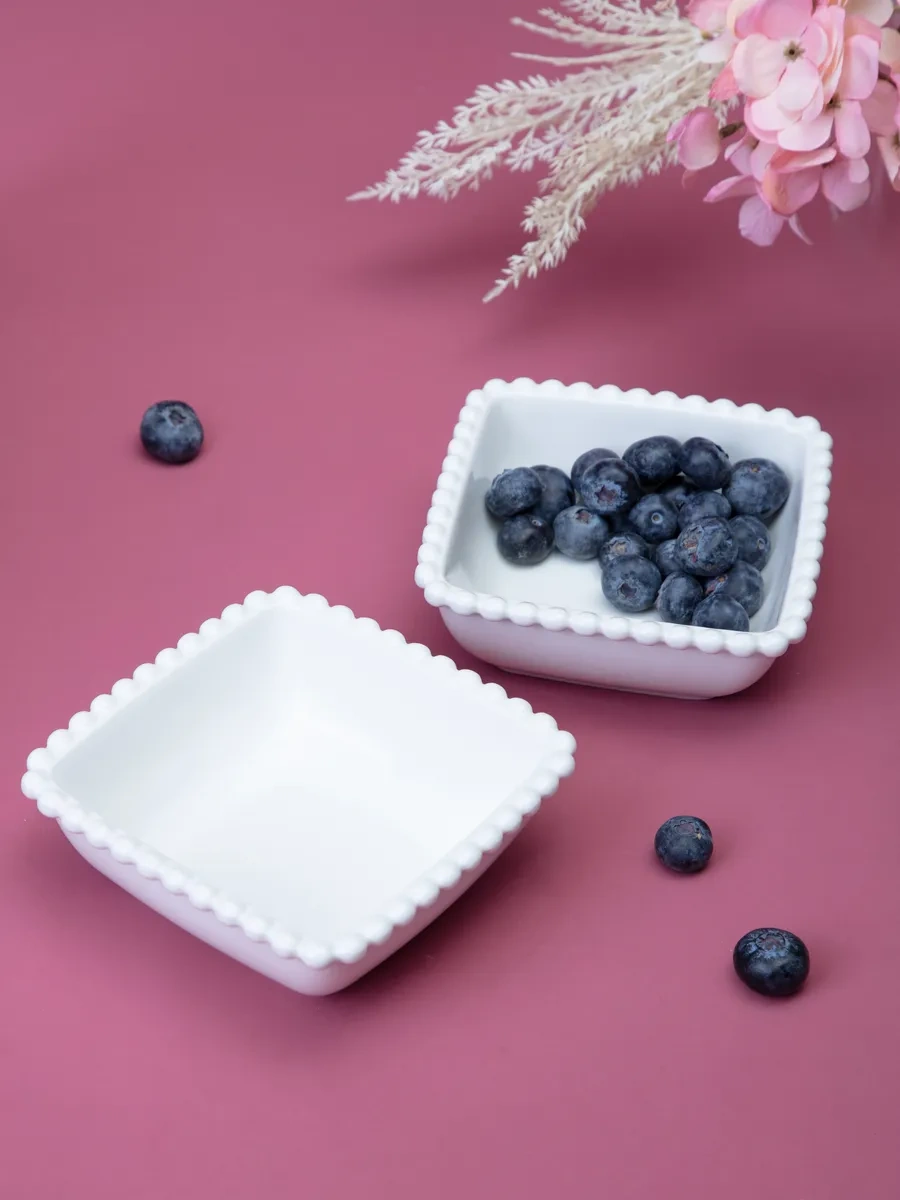 Lefard Pearl 400 Ml Porselen 2'li Salata Kasesi Seti 250621474 Beyaz