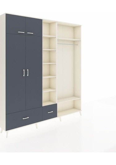 Arges Dolap 12 Raflı 2 Çekmeceli 2 Askılı 220x30x243 Aytaşı-antrasit/antrasit Antrasıt/antrasıt Arges Dolap 12 Raflı 2 Çekmeceli 2 Askılı 220x30x243 Aytaşı-antrasit/antrasit Antrasıt/antrasıt