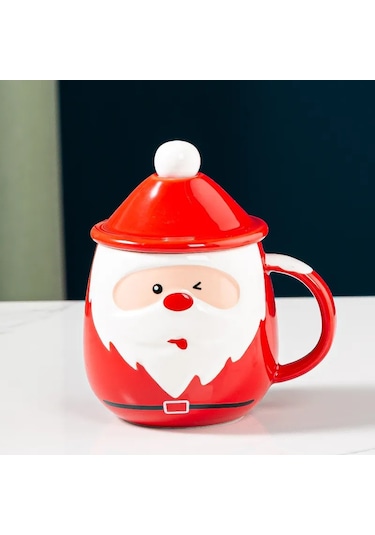 Verona Porselen Kupa Bardak - Noel Baba Ve Yılbaşı Temalı