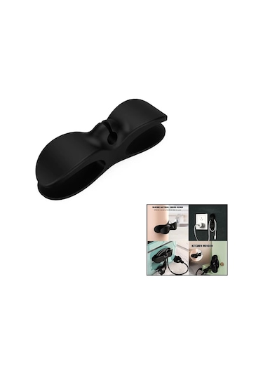 Pratik Kablo Tutacak - Toparlayıcı Plastik - Yapışkanlı 4172