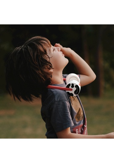 Zoyzoıı F8 Üç Hızlı Soğutma Fanı Çocuklar İçin Kanatsız Boyun Askılı Fan - Gökkuşağı Gökkuşağı