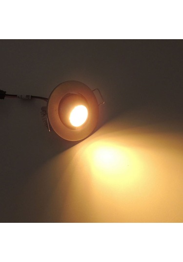 Manda Gözü Saten Krom Sıva Altı Spot Cob Led Armatür 3W Krom